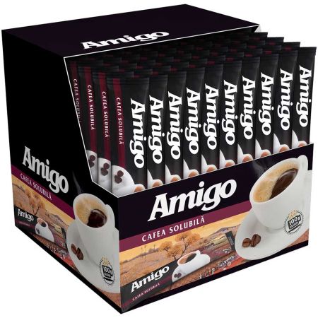 Cafea instant AMIGO, 100 plicuri/cutie