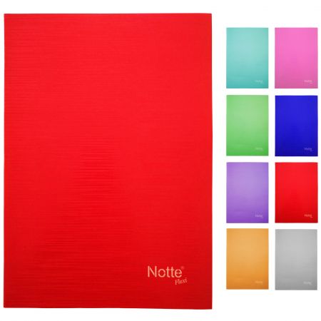 Caiet A4, 60 file, coperta carton laminat, NOTTE Flexi