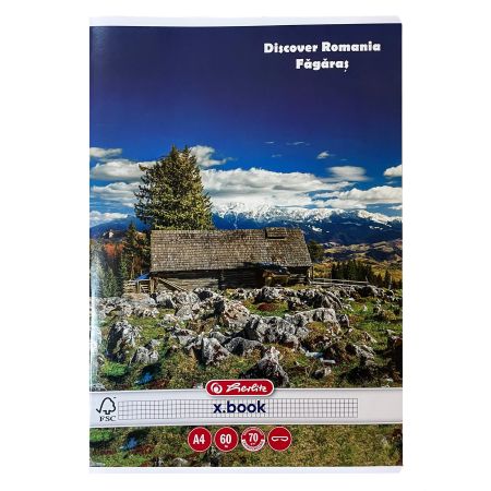 Caiet A4 60 file HERLITZ Discover Romania| Office Direct
