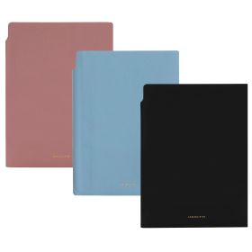 Caiet A5, 112 file, coperta piele ecologica, DELI N141L