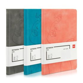 Caiet A5, 96 file, coperta piele ecologica, DELI N126L