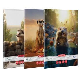 Caiet A5 tip I, 24 file, HERLITZ Funny Wildlife