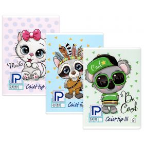 Caiet A5 tip III, 24 file, PAPERLAND