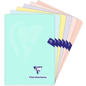 Caiet A5, 48 file, coperta plastic, CLAIREFONTAINE Pastel