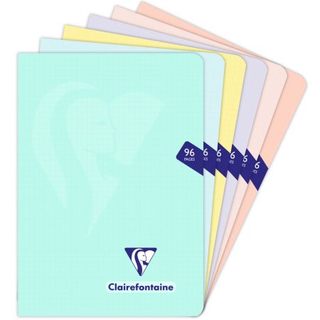 Caiet A5, 48 file, coperta plastic, CLAIREFONTAINE Pastel