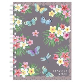 Caiet cu spirala A5, 100 file HERLITZ LadyLike Butterflies