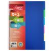 Caiet cu spirala A4, 100 file, 4 sectiuni, KESKIN COLOR Free Subject