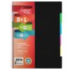 Caiet cu spirala A4, 100 file, 4 sectiuni, KESKIN COLOR Free Subject