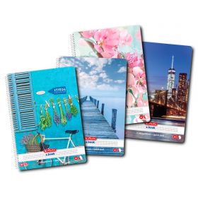 Caiet cu spirala A4, 100 file, HERLITZ X.Book Enjoy Life