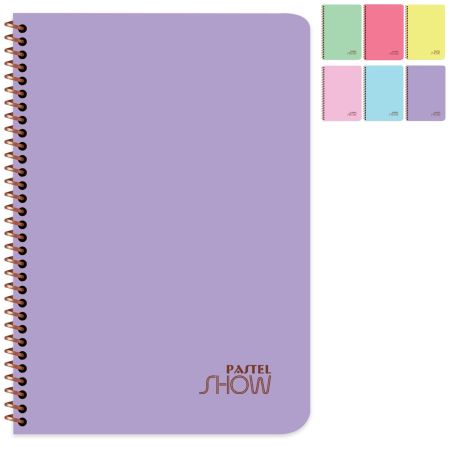 Caiet cu spirala A4, 120 file, coperta plastic, KESKIN COLOR