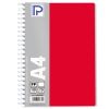 Caiet cu spirala A4, 120 file, velin, coperta plastic, PAPERLAND PP400
