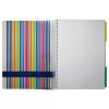 Caiet cu spirala A4, 150 file, 3 separatoare, matematica, NOTTE World of Colors