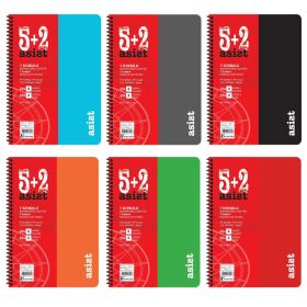 Caiet cu spirala A4, 175 file, 7 sectiuni, coperta plastic, KESKIN COLOR Asist