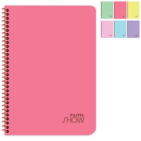 Caiet cu spirala A4, 60 file, coperta plastic, KESKIN COLOR Pastel Show