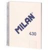 Caiet cu spirala A4, 80 file, dictando, MILAN 430