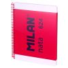 Caiet cu spirala A4, 80 file, dictando, MILAN Nata 624