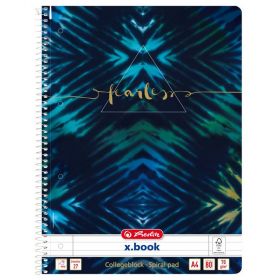 Caiet cu spirala A4, 80 file, coperta carton, HERLITZ New Batik Fearless