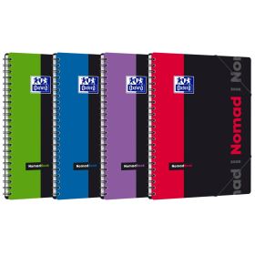 Caiet cu spirala A4+, 80 file, matematica, coperta plastic, OXFORD Nomadbook