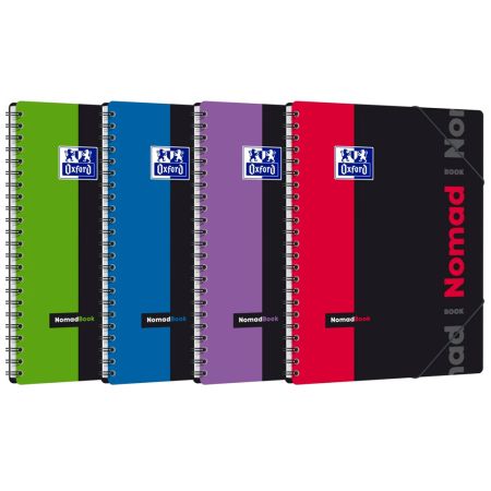 Caiet cu spirala A4, 80 file, coperta plastic, OXFORD Nomadbook
