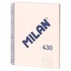 Caiet cu spirala A4, 80 file, matematica, MILAN 430