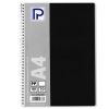 Caiet cu spirala A4, 80 file, velin, coperta plastic, PAPERLAND PP400