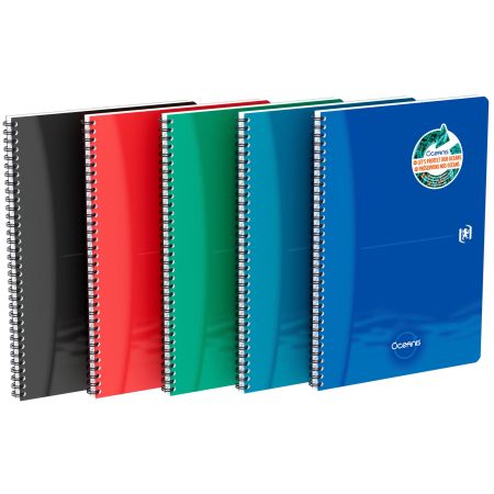 Caiet cu spira A4, 90 file, coperta plastic, OXFORD Office Ocean