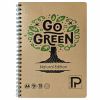 Caiet cu spirala A4, coperta kraft, 96 file, PAPERLAND Go Green
