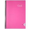 Caiet cu spirala A4, 72 file, coperta plastic, KESKIN COLOR Cool