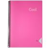 Caiet cu spirala A4, 96 file, coperta plastic, KESKIN COLOR Cool