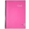 Caiet cu spirala A4, 60 file, coperta plastic, KESKIN COLOR Cool