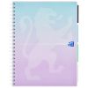 Caiet cu spirala A4+, 4 separatoare, 80 file, matematica, OXFORD Project Book Pastel