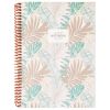 Caiet cu spirala A5, 80 file, coperta carton, KESKIN COLOR La Plume Leaves