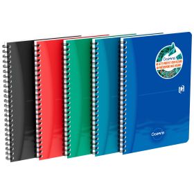 Caiet cu spirala A5, 90 file, coperta plastic, OXFORD Office Oceanis