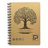 Caiet cu spirala A5, coperta kraft, 96 file, PAPERLAND Go Green