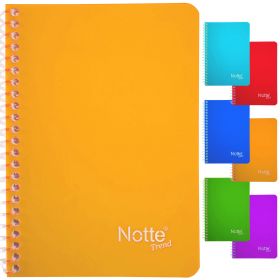 Caiet cu spirala A6, 80 file, matematica, coperta plastic, NOTTE Trend