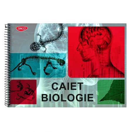 Caiet de biologie, cu spirala, 24 file, DACO