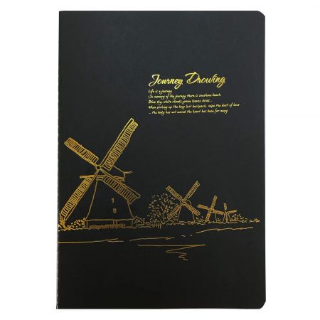 Caiet hartie neagra Journey Drouling, 38 file
