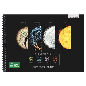 Caiet stiintele naturii, A4, cu spirala, 36 file, PAPERLAND