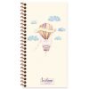 Carnet cu spirala 19x11.5 cm, 80 file, coperta carton rigid, KESKIN COLOR La Plume Balloons