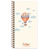 Carnet cu spirala 19x11.5 cm, 80 file, coperta carton rigid, KESKIN COLOR La Plume Balloons