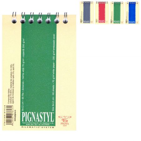 Blocnotes cu spira A6 60 file PIGNA Style