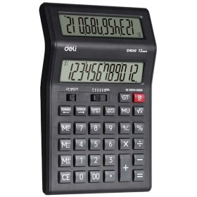 Calculator de birou cu 12 digiti si display dublu DELI M049