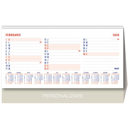 Calendar birou triptic 2026 EGO
