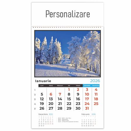 Calendar de perete 2026, cu imagini, PAPERLAND