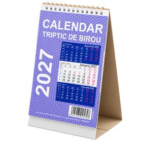 Calendar triptic de birou 2027, PAPERLAND