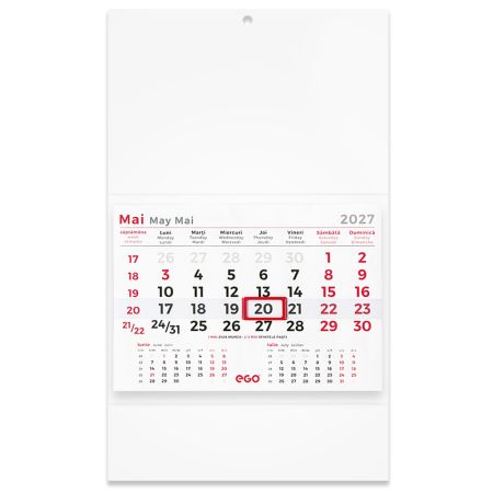 Calendar triptic de perete 2027, EGO