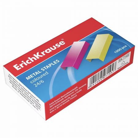 Capse colorate 24/6, 1000 buc/cutie, ERICHKRAUSE