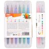 Carioci pensula cu doua capete, 12 culori/set, DELI Color Emotion