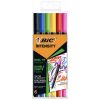 Carioci lavabile cu varf dublu BIC Intensity, 6 culori/set