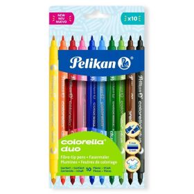 Carioci cu 2 capete PELIKAN Colorella Duo, 10 culori/set